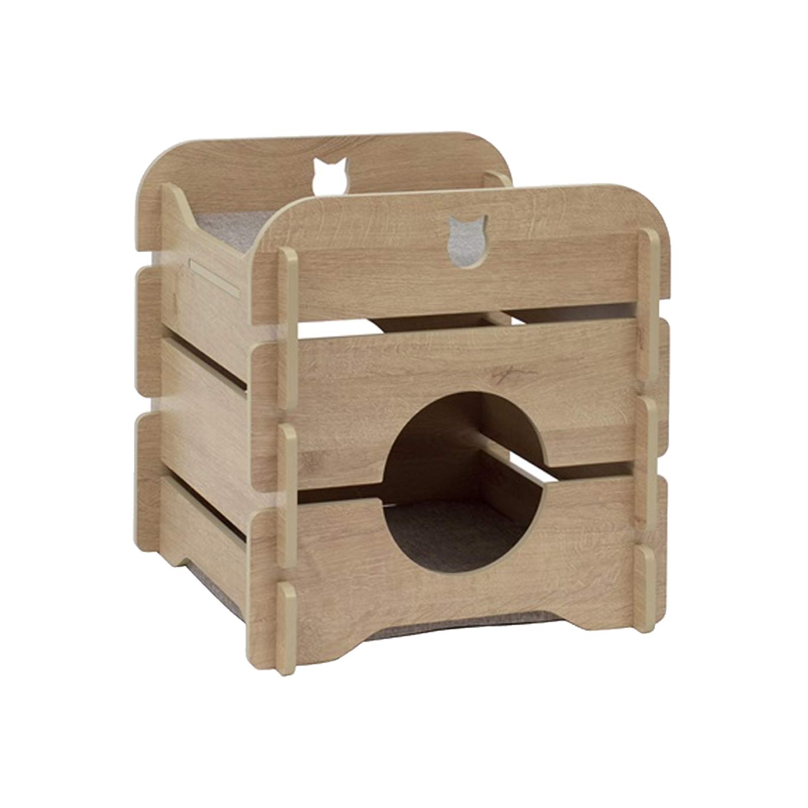 catit-vesper-cottage-52112-meuble-cachette-pour-chat-2-tages-ch-ne image 1