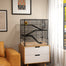 pawhut-cage-hamster-4-tages-31-x19-x31-5-avec-fond-verre-tremp-noire image 2
