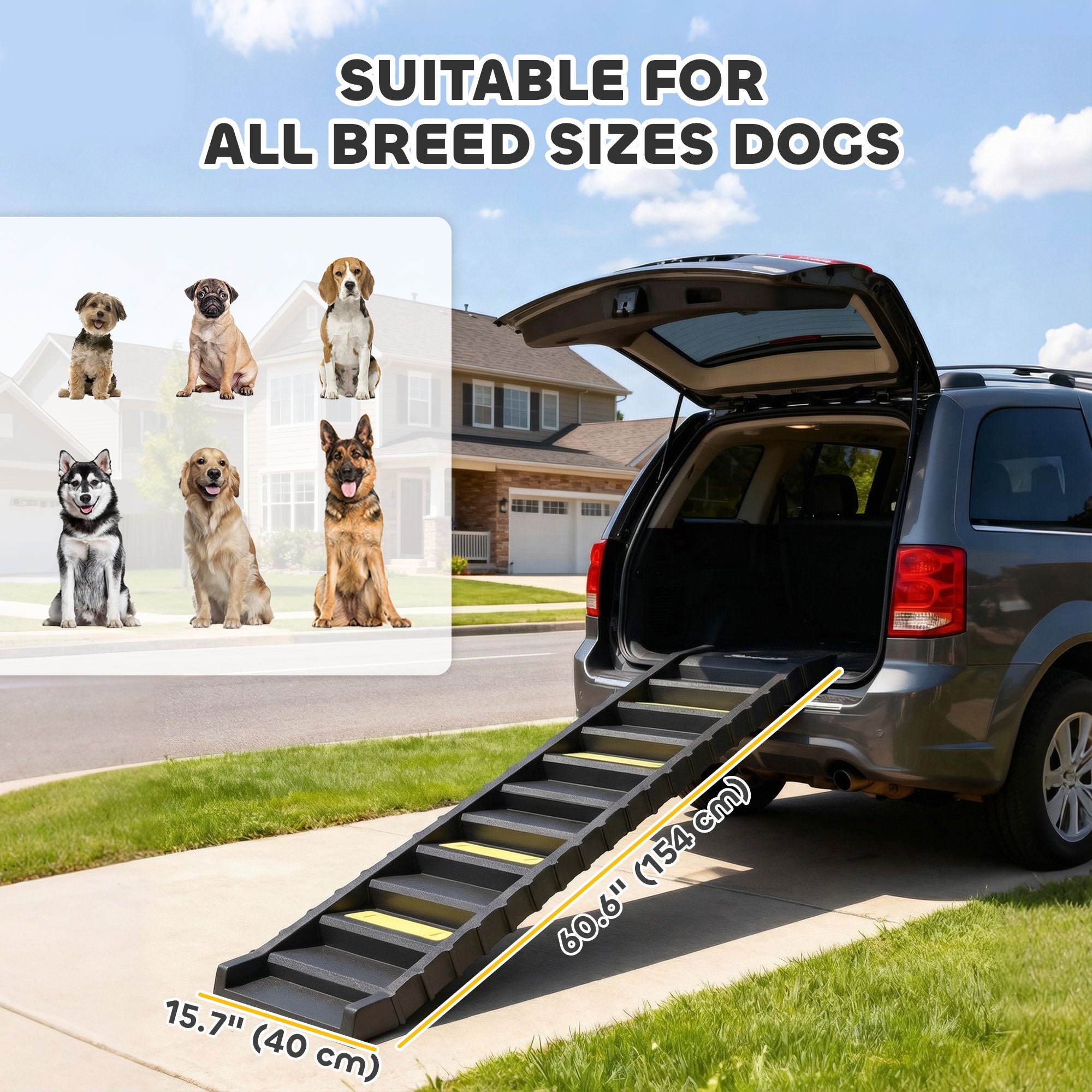 pawhut-rampe-escalier-pliante-pour-chien-voiture-suv-68-kg-noir image 5