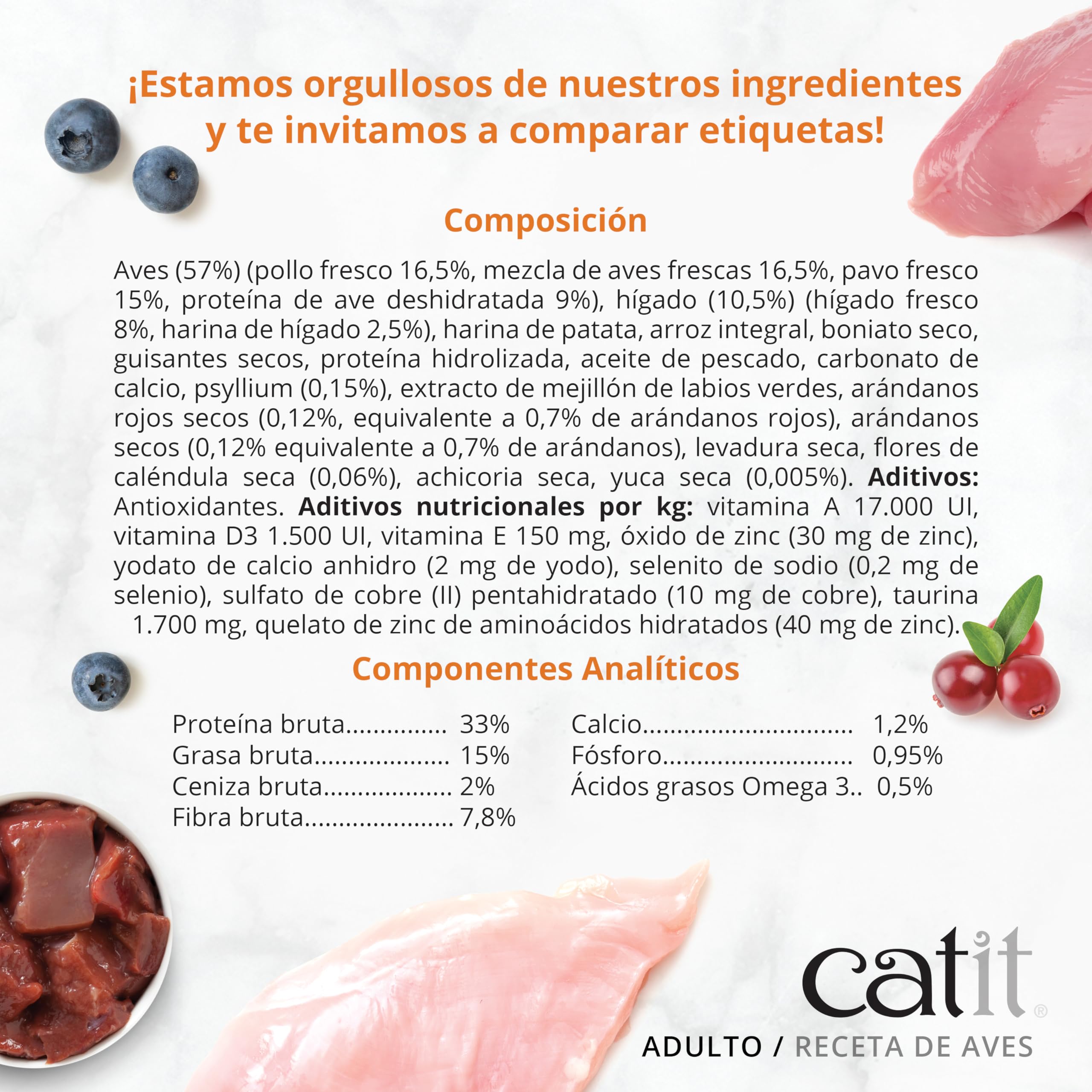 catit-recipes-adulte-oiseaux-croquettes-pour-chat-400g image 5