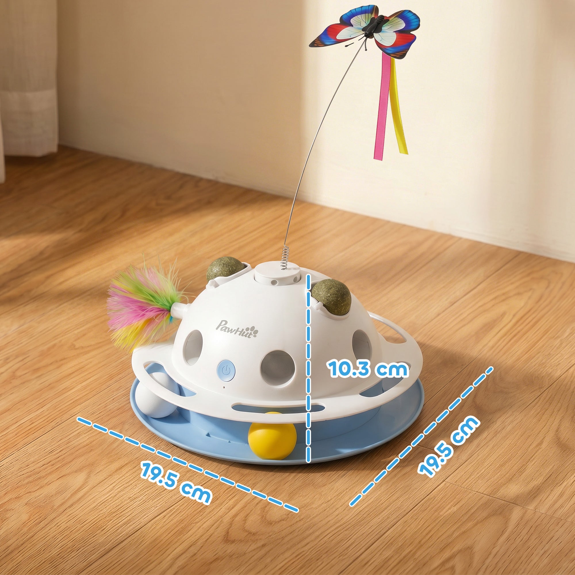 pawhut-jouet-chat-interactif-4-en-1-papillon-herbe-chat-plumes-capteur image 5