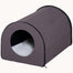 pawhut-niche-d-me-chauffante-pour-chat-portable-imperm-able-marron image 2