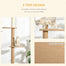 pawhut-arbre-chat-sol-plafond-avec-griffoirs-sisal-marron-clair image 8