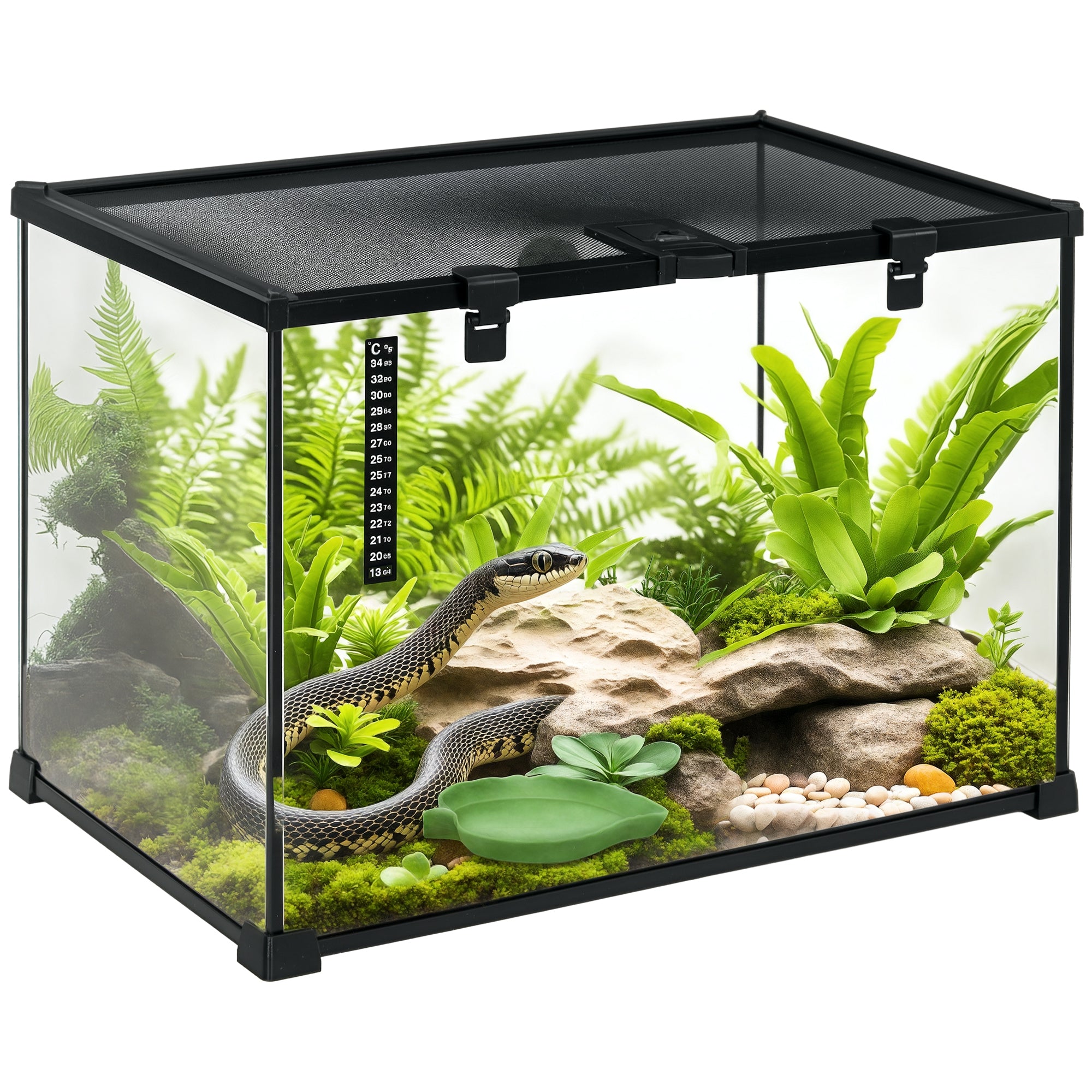 pawhut-terrarium-reptile-360-anti-vasion-ventil-50-x-30-x-35-cm image 1