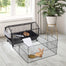 pawhut-cage-hamster-35-pliable-roulettes-avec-rampes-et-accessoires-verre image 2