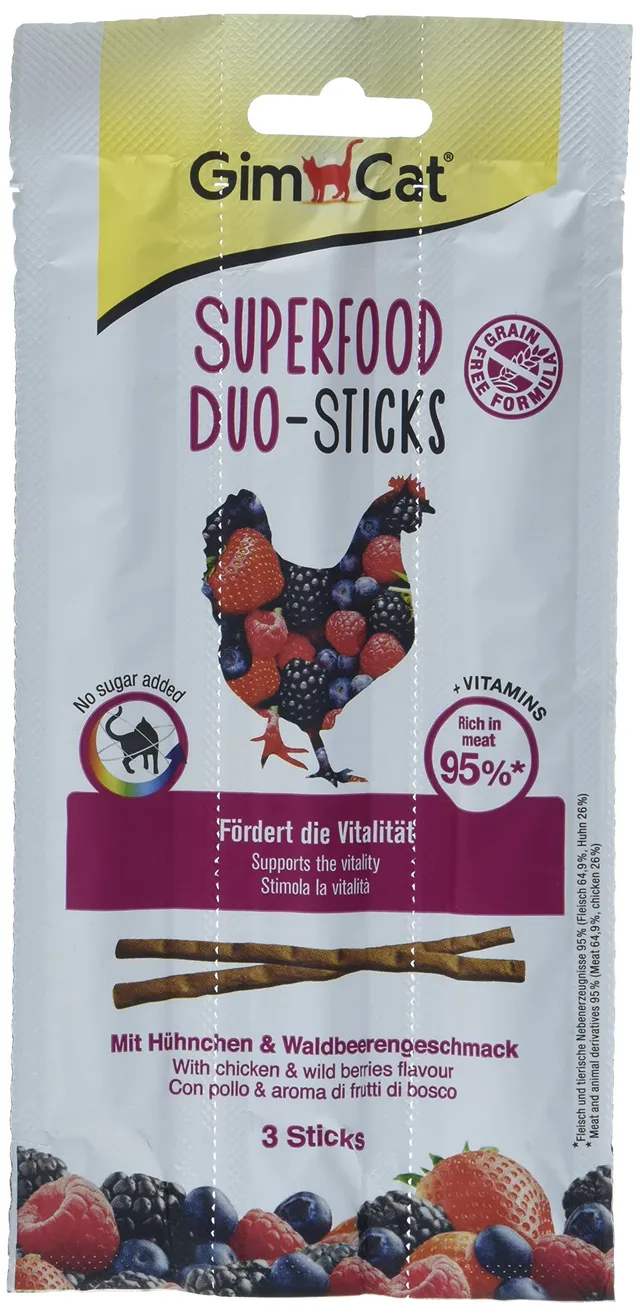 gimcat-duo-sticks-poulet-fruits-des-bois-24-x-3-sticks image 1