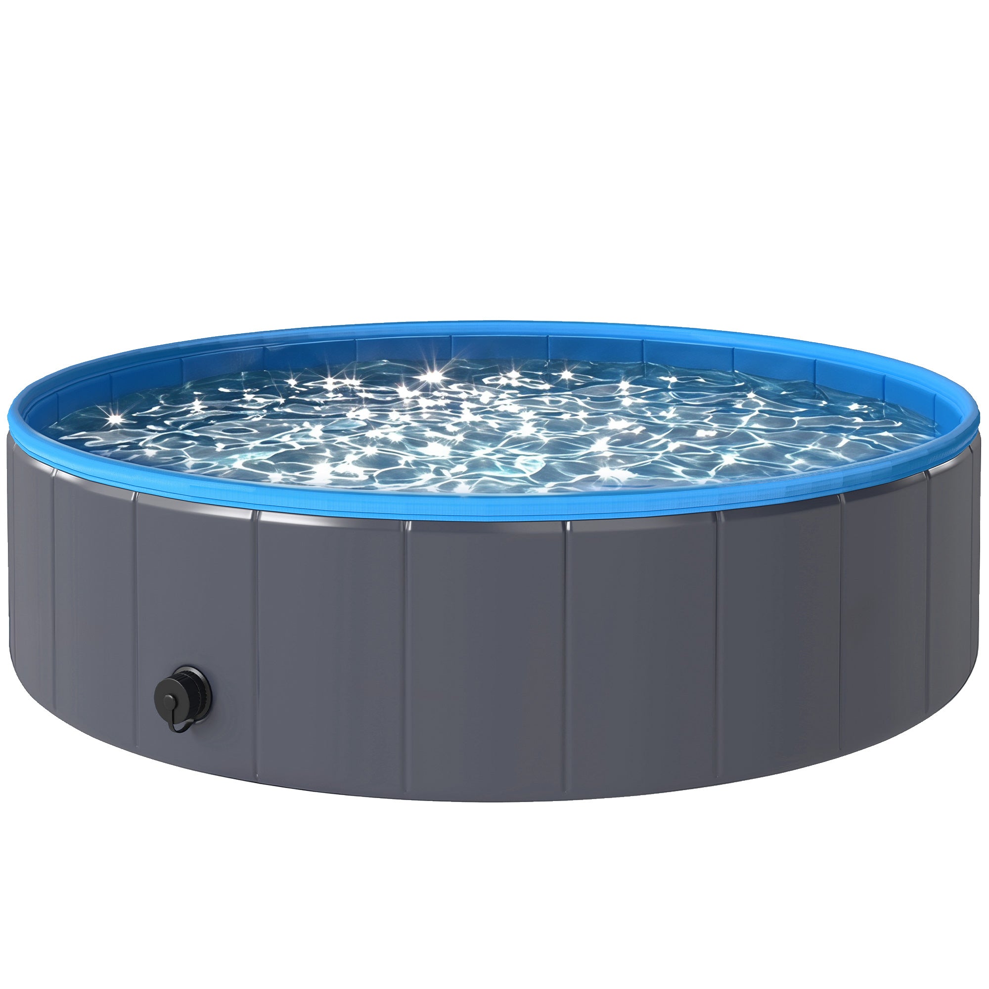 pawhut-piscine-pliable-pour-chien-fond-antid-rapant-120-x-30-cm-avec-adaptateur- image 2
