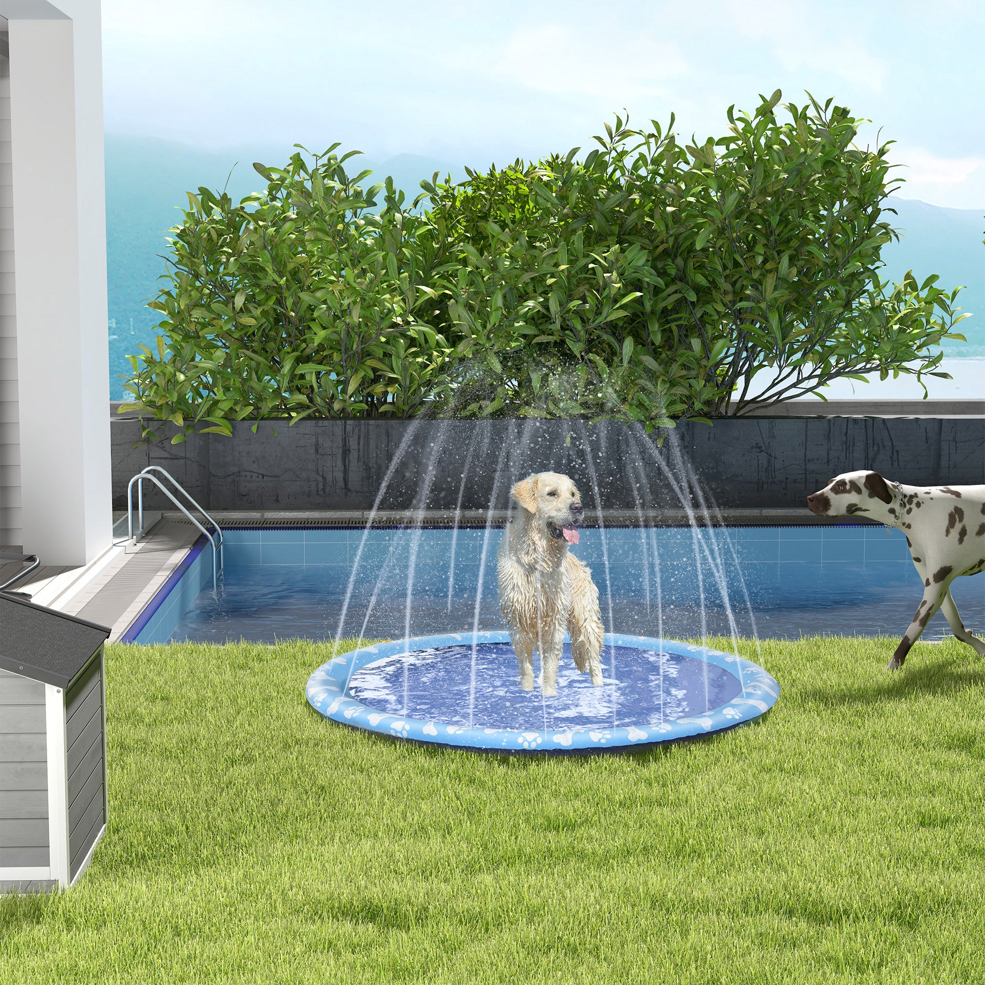 pawhut-tapis-splash-pad-chien-170-cm-antid-rapant-avec-jets-bleu image 4