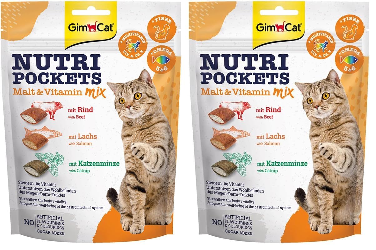 gimcat-nutri-pockets-malt-vitamin-mix-b-uf-saumon-herbe-chat-150-g image 7