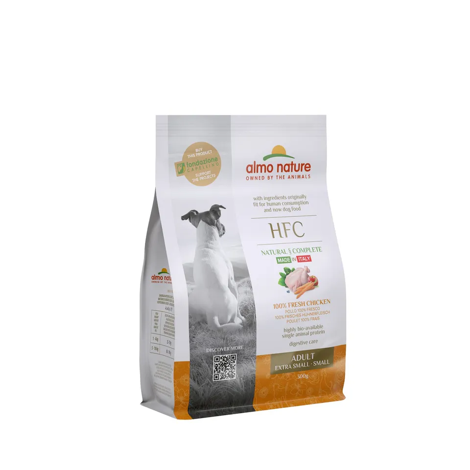 almo-nature-hfc-adult-xs-s-croquettes-au-poulet-pour-chien image 1