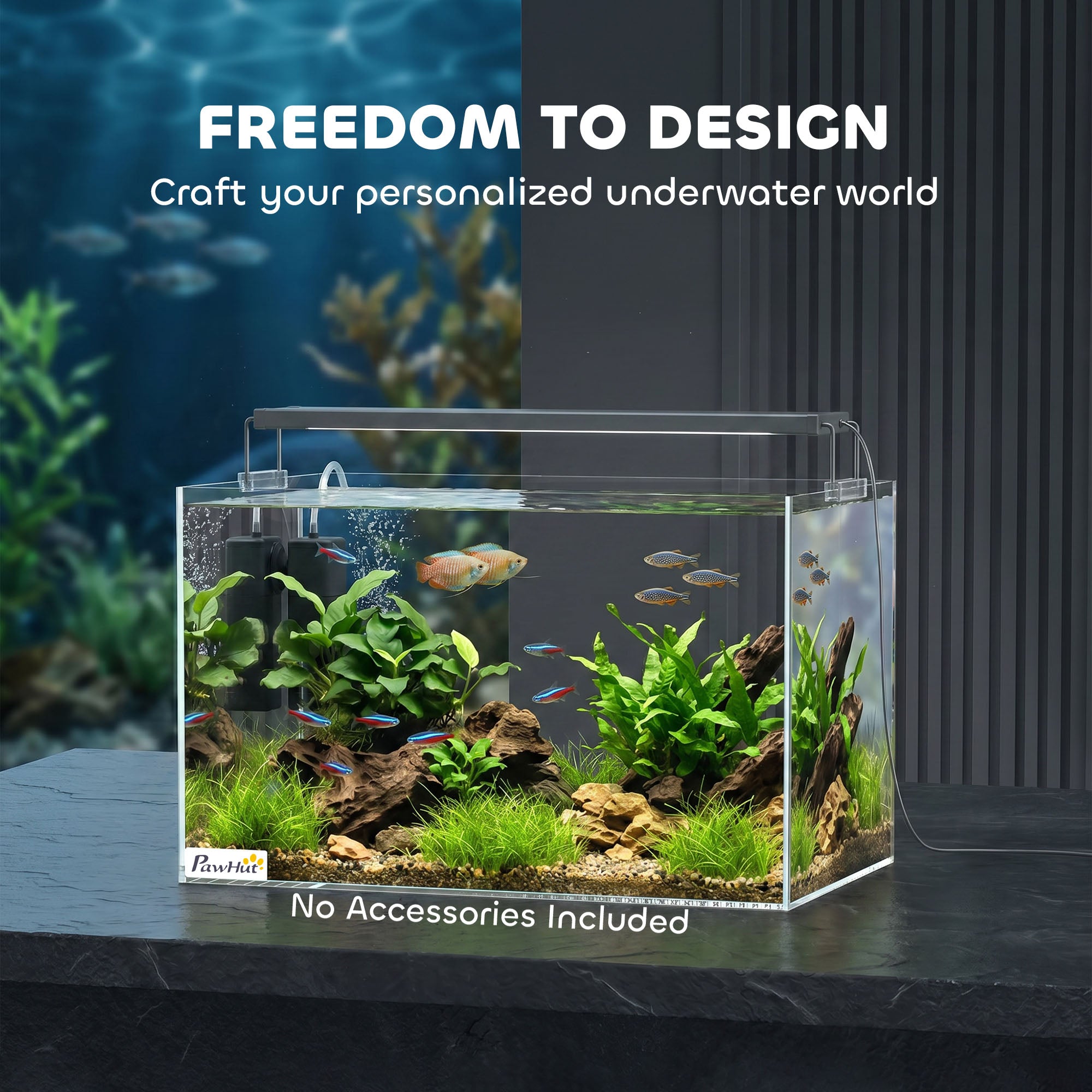 pawhut-aquarium-verre-24l-40x25x25cm-avec-tapis-de-protection-transparent image 6