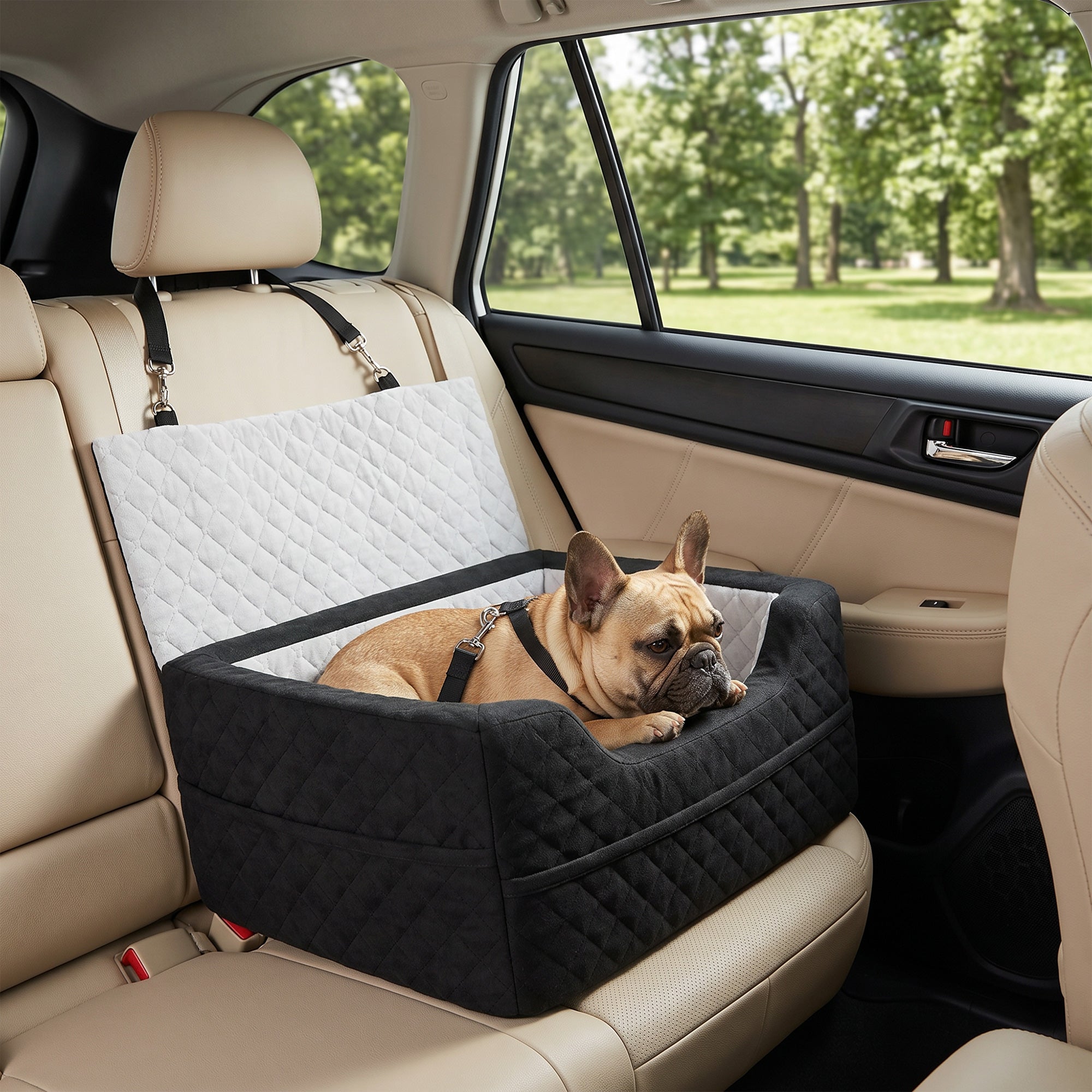 pawhut-si-ge-auto-rehausseur-pour-chien-petit-chien-moins-de-10kg-lit-de-voyage- image 3