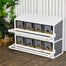pawhut-pondoir-poules-bois-8-compartiments-2-bacs-ufs-gris-16-32-poules image 4