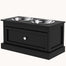 pawhut-double-gamelle-sur-lev-e-avec-tiroir-11l-pour-chien-noire image 2