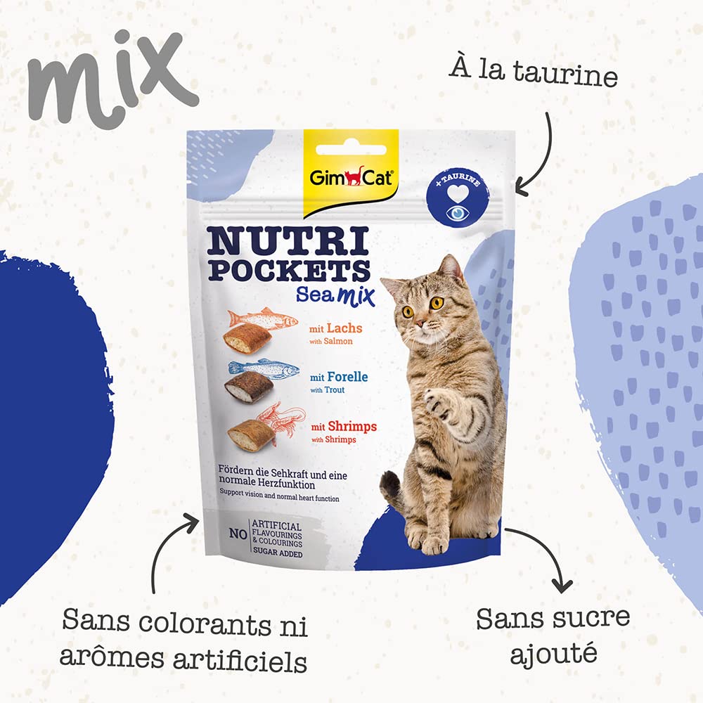 gimcat-nutri-pockets-sea-mix-150-g-snack-saumon-truite-crevettes-la-taurine image 3
