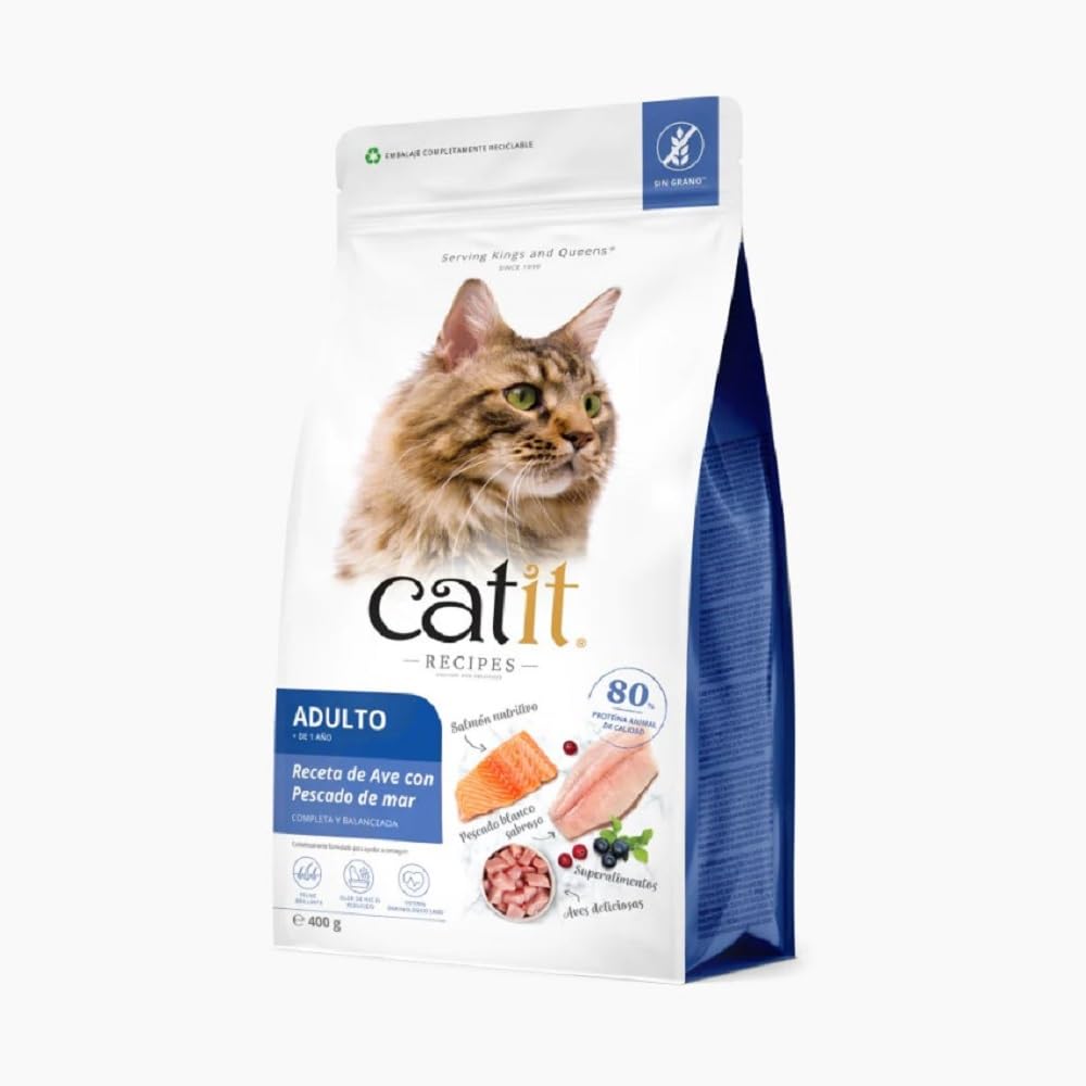 catit-recipes-adulte-poisson-de-mer-alimentation-humide-pour-chat-400-g image 1