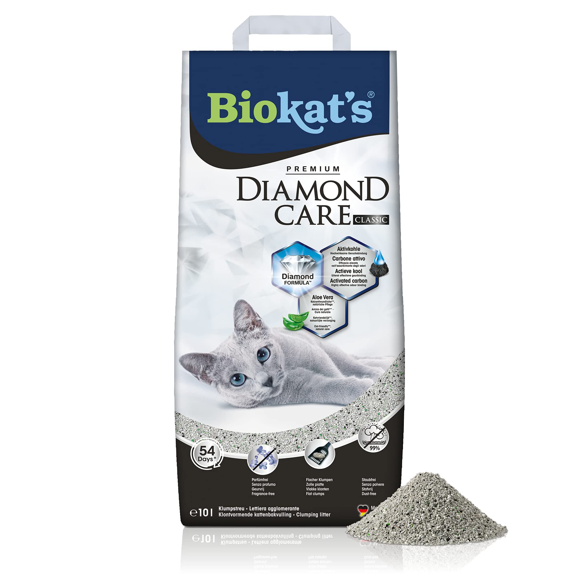 biokat-s-diamond-care-classic-sans-parfum-10-l-liti-re-fine-agglom-rante-au-char image 1