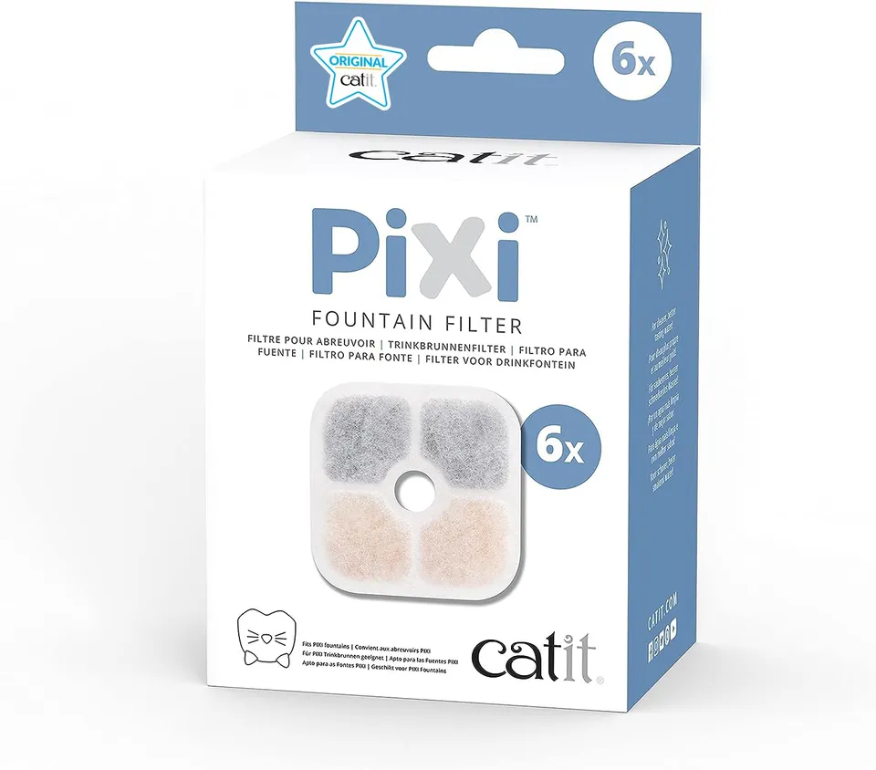 catit-pixi-lot-de-6-filtres-triple-action-pour-fontaine-chat image 1