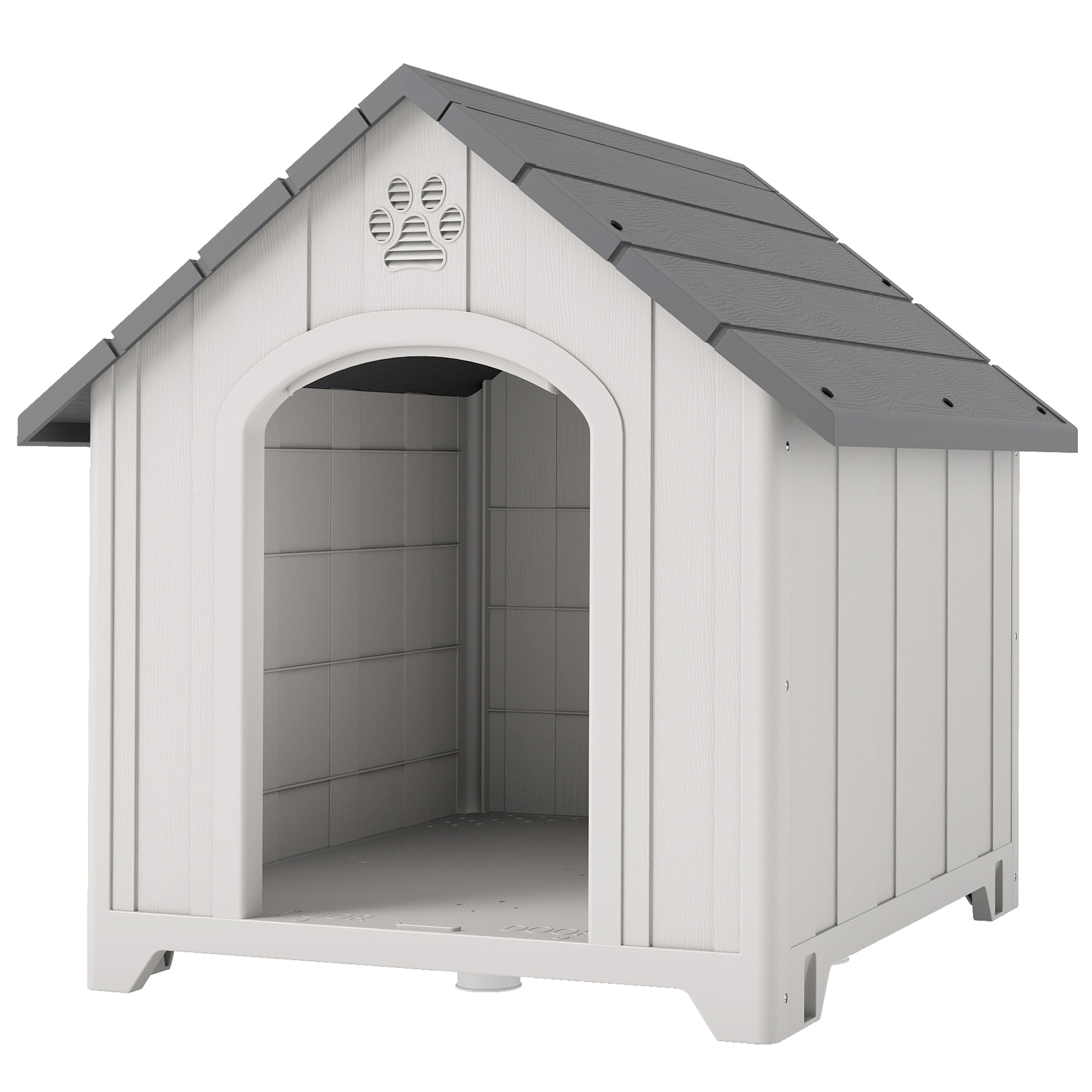 pawhut-niche-pour-chien-d-ext-rieur-en-plastique-avec-plancher-sur-lev-88-x-79-x image 2