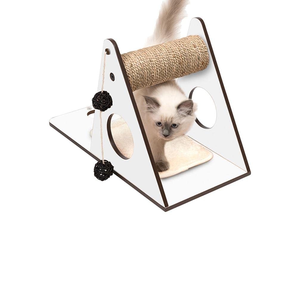 catit-vesper-playstation-arbre-chat-en-forme-de-v-blanc-avec-tapis-r-versible-et image 2