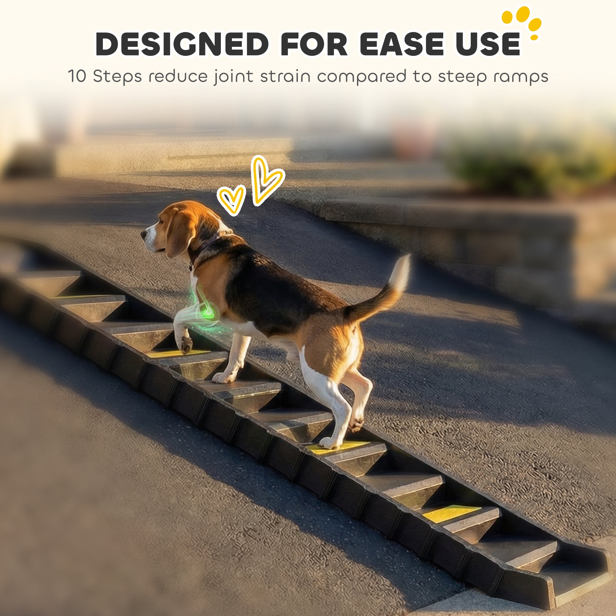pawhut-rampe-escalier-chien-pliable-10-marches-pour-voiture-suv-jusqu-55-lbs-noi image 6