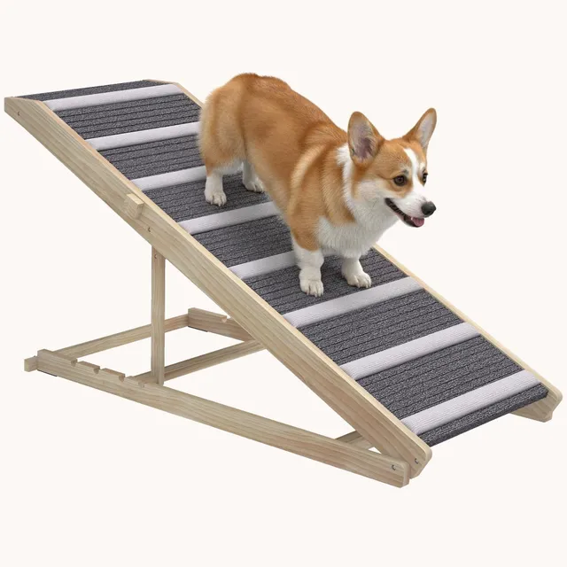 pawhut-rampe-pliable-pour-chien-4-hauteurs-16-23-5-pour-canap-lit image 1