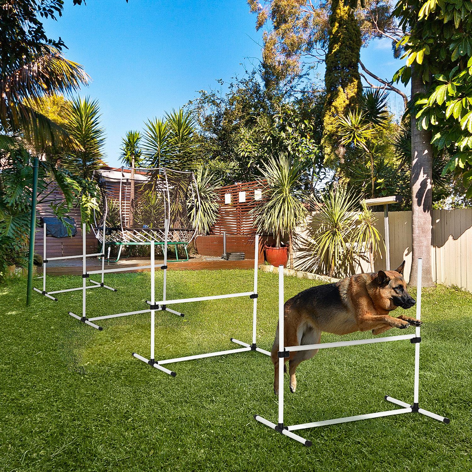 pawhut-kit-d-agilit-chien-4-sauts-r-glables-blanc image 5