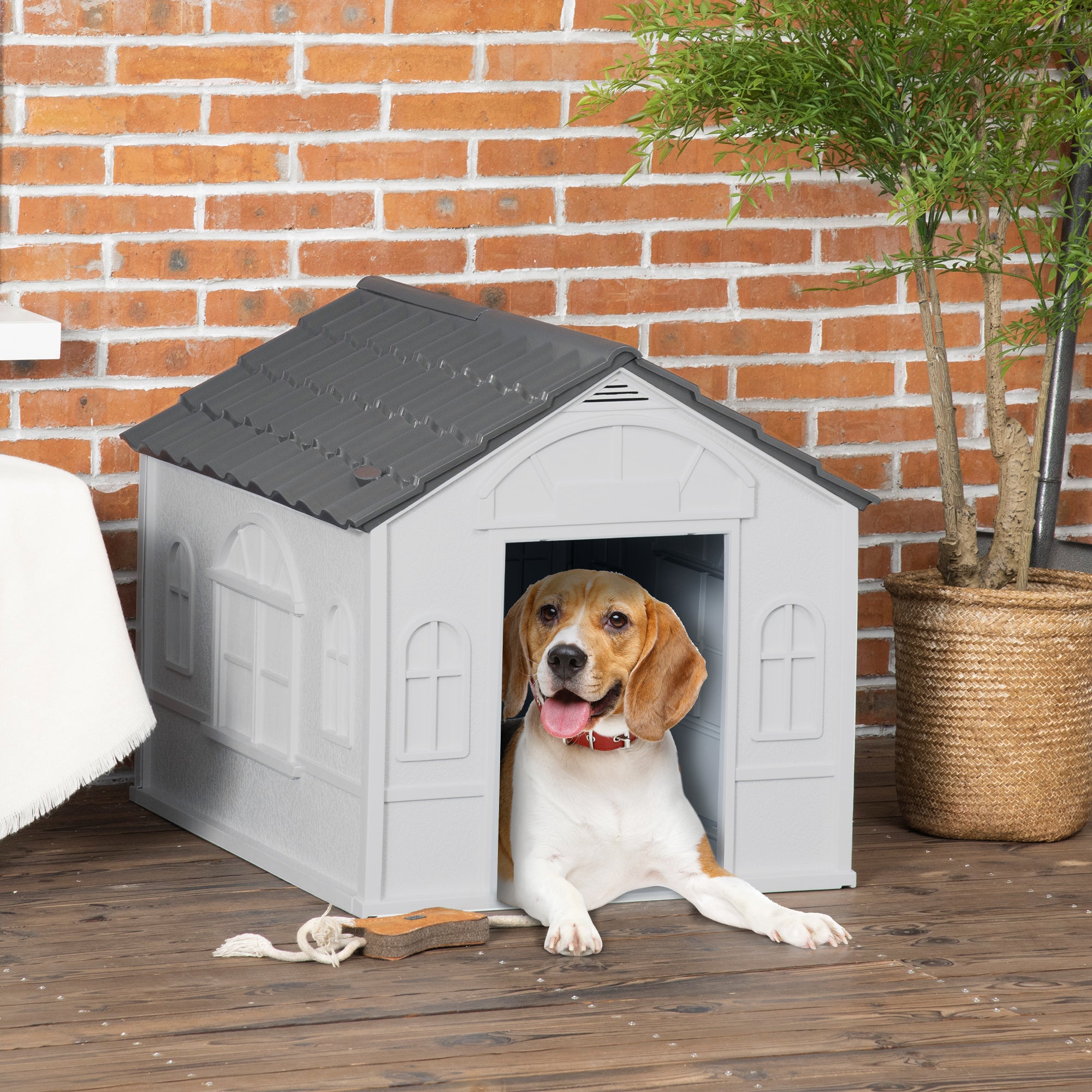 pawhut-niche-chien-ext-rieur-plastique-avec-ventilation-gris image 3