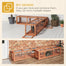pawhut-tunnel-ext-rieur-pour-chat-150-cm-cadre-bois-avec-4-portes-naturel image 7