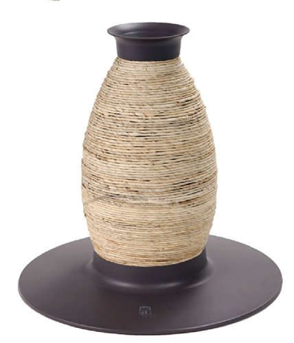 catit-griffoir-forme-vase-plateau-circulaire-en-sisal-et-feuilles-de-ma-s image 2