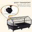 pawhut-cage-hamster-35-pliable-roulettes-avec-rampes-et-accessoires-verre image 7