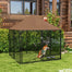 pawhut-enclos-chien-ext-rieur-140-x-140-x-152-cm-avec-auvent-et-gamelle image 2