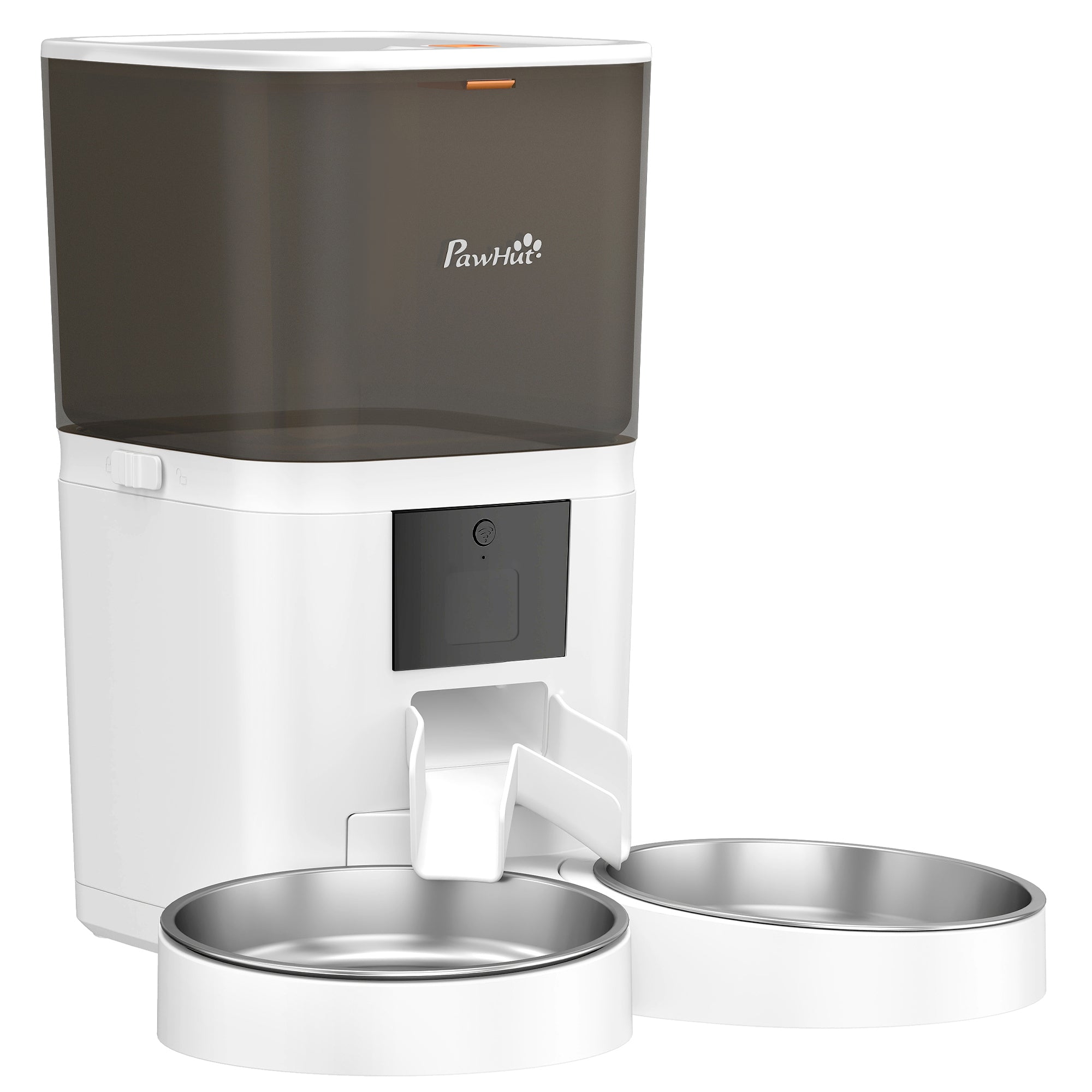 pawhut-distributeur-croquettes-chat-automatique-6l-avec-appli-et-double-bol image 8