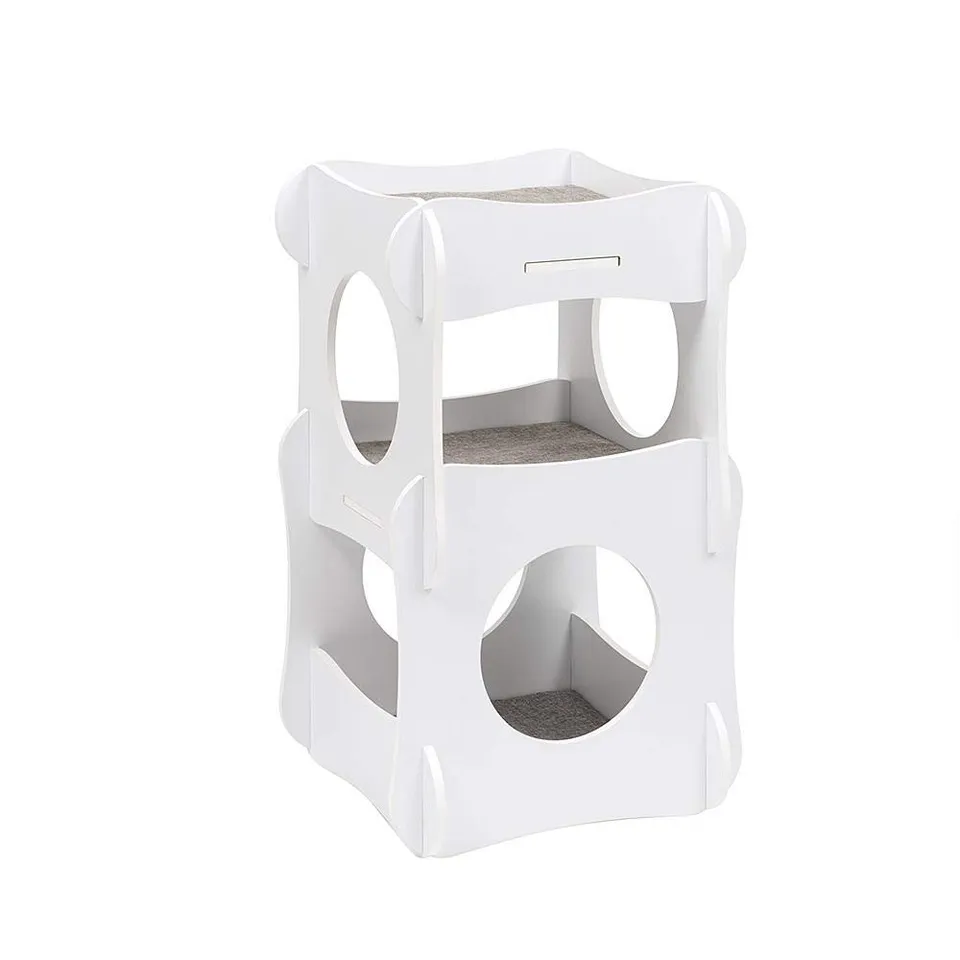 catit-vesper-condo-blanc-arbre-chat-3-tages-style-r-tro-70s image 1