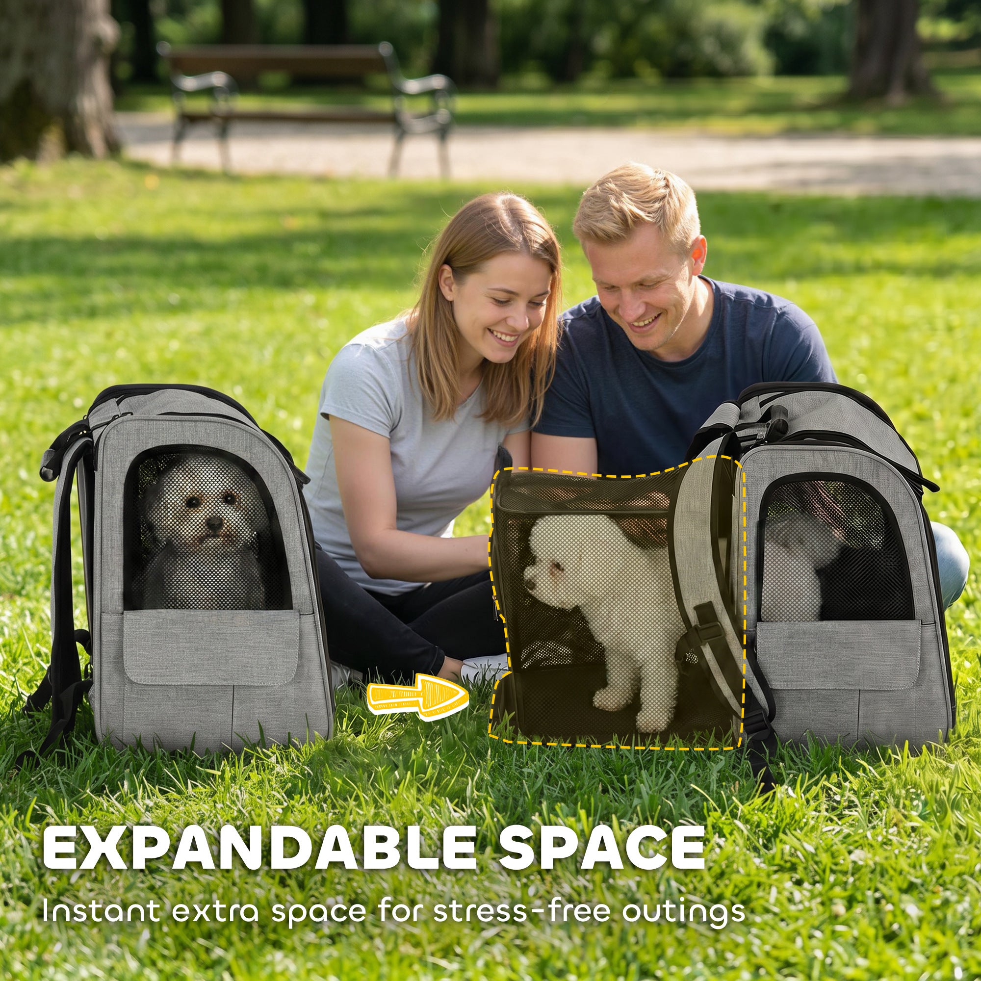 pawhut-sac-dos-transporteur-pour-animaux-extensible-et-respirant-gris-clair image 6