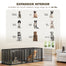 pawhut-cage-chien-m-tal-robuste-83-avec-s-parateur-et-tapis-imperm-able-noir image 8