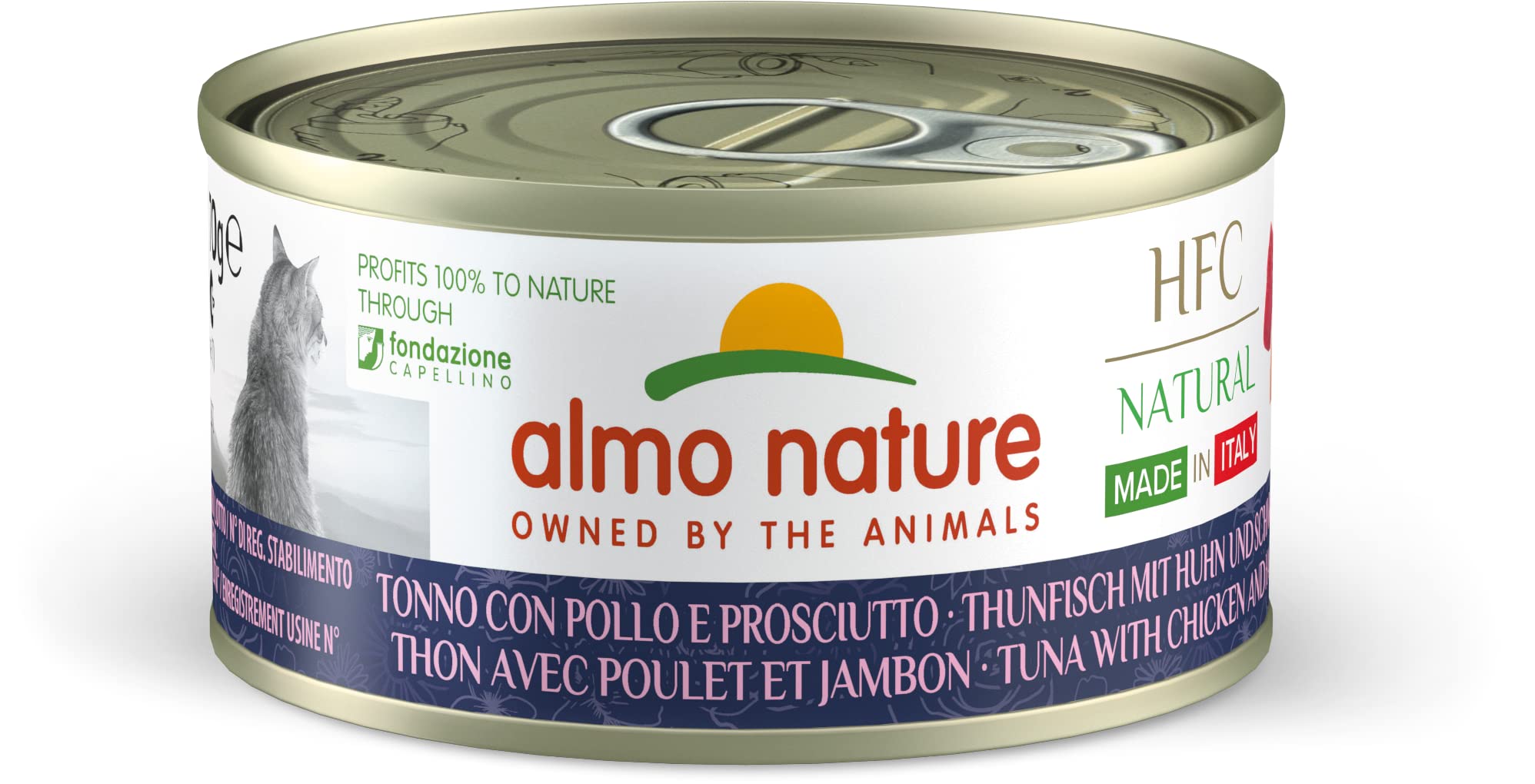 almo-nature-hfc-made-in-italy-nourriture-humide-pour-chat-adulte-thon-poulet-jam image 1