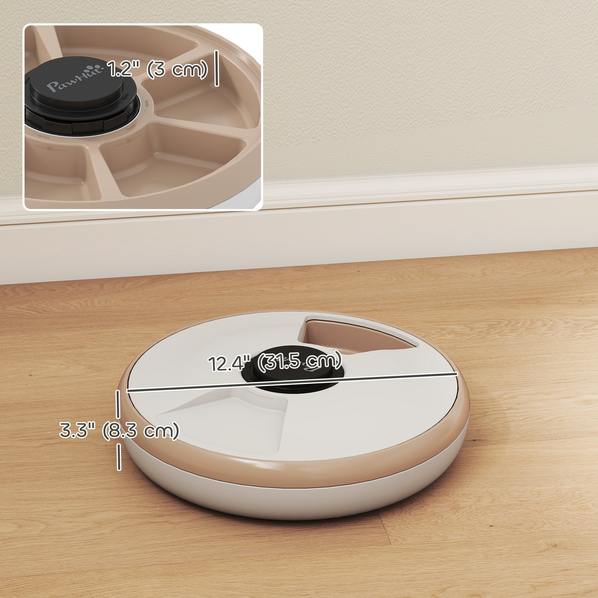 pawhut-distributeur-automatique-6-repas-pour-chat-avec-cran-led-et-pain-de-glace image 5