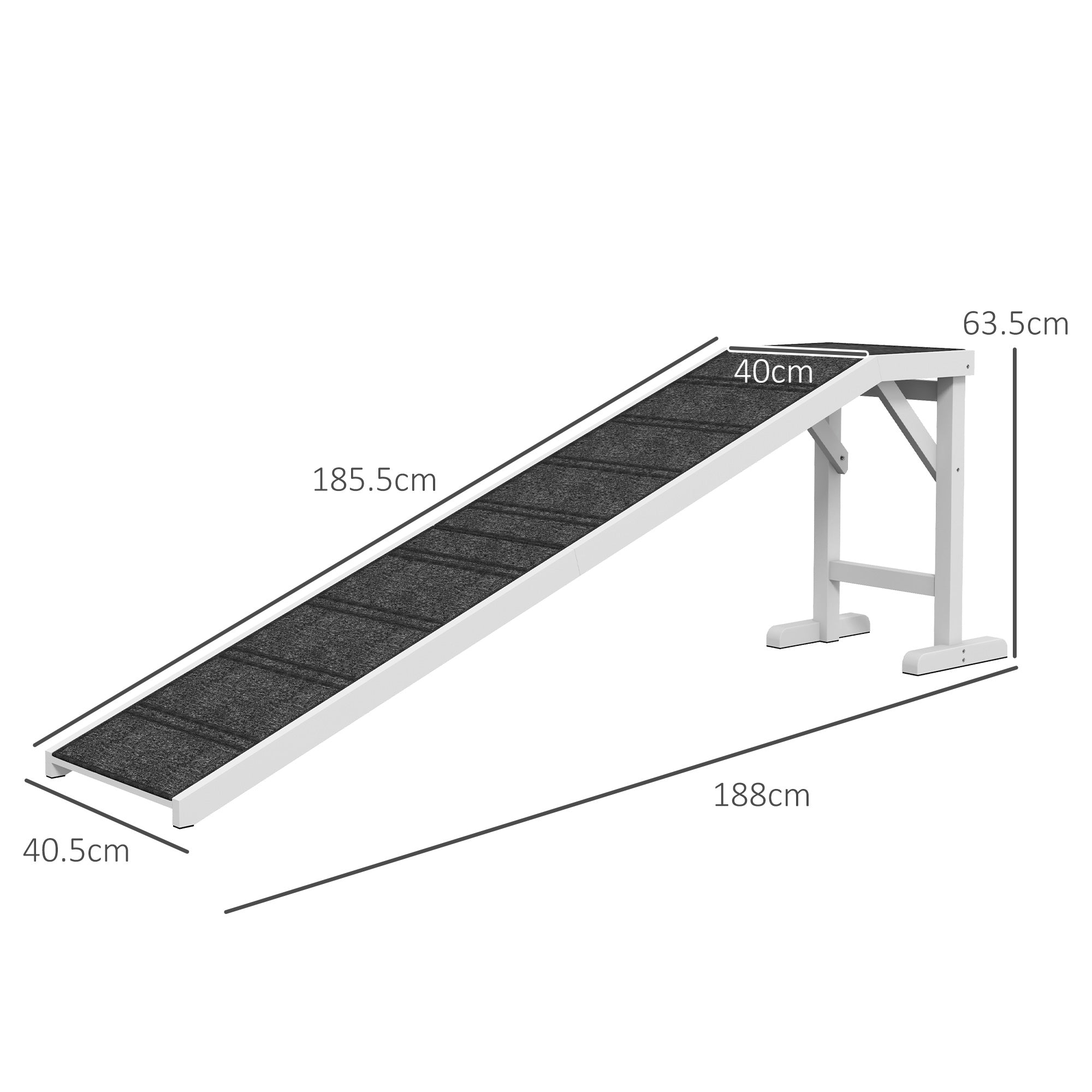 pawhut-rampe-pour-chien-bois-cerisier-pliable-antid-rapante-avec-plateforme image 5