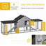 pawhut-clapier-ext-rieur-210-cm-double-enclos-avec-toit-tanche-gris image 5