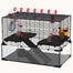 pawhut-cage-hamster-extra-large-31-avec-tunnel-base-verre-profonde-roue-et-biber image 2