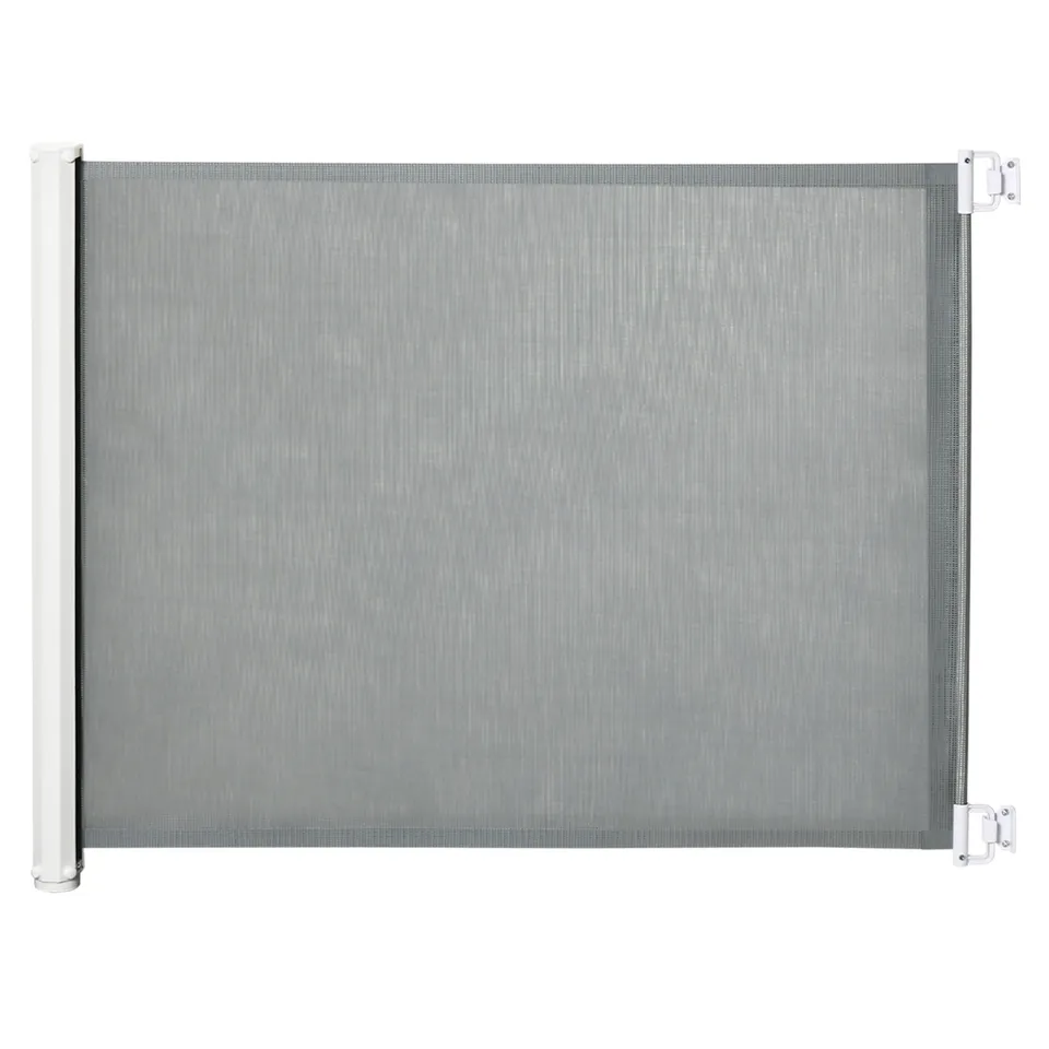 pawhut-barri-re-r-tractable-en-filet-82-5-cm-extensible-115-cm-grise image 1