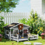 pawhut-niche-en-bois-double-avec-porche-et-toit-asphalte-imperm-able-pour-chiens image 2