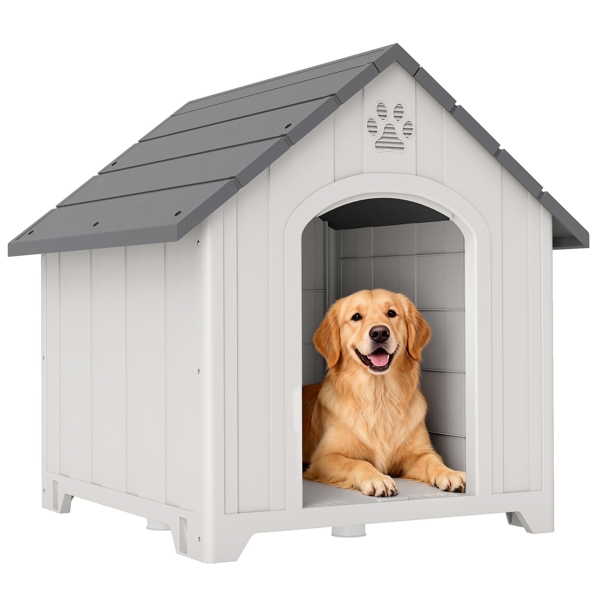 pawhut-niche-pour-chien-d-ext-rieur-en-plastique-avec-plancher-sur-lev-88-x-79-x image 1