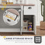 pawhut-niche-chien-d-int-rieur-blanche-double-porte-avec-tiroir-pour-chiens-moye image 8