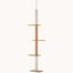 pawhut-arbre-chat-sol-plafond-avec-griffoirs-sisal-marron-clair image 2