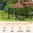 pawhut-enclos-chien-ext-rieur-140-x-140-x-152-cm-avec-auvent-et-gamelle image 5