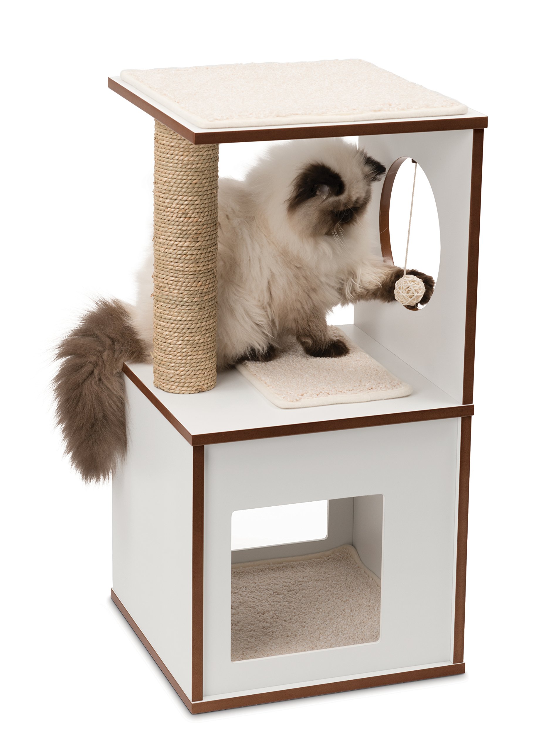 catit-vesper-tabouret-blanc-taille-s-arbre-chat-cube-avec-griffoir image 4