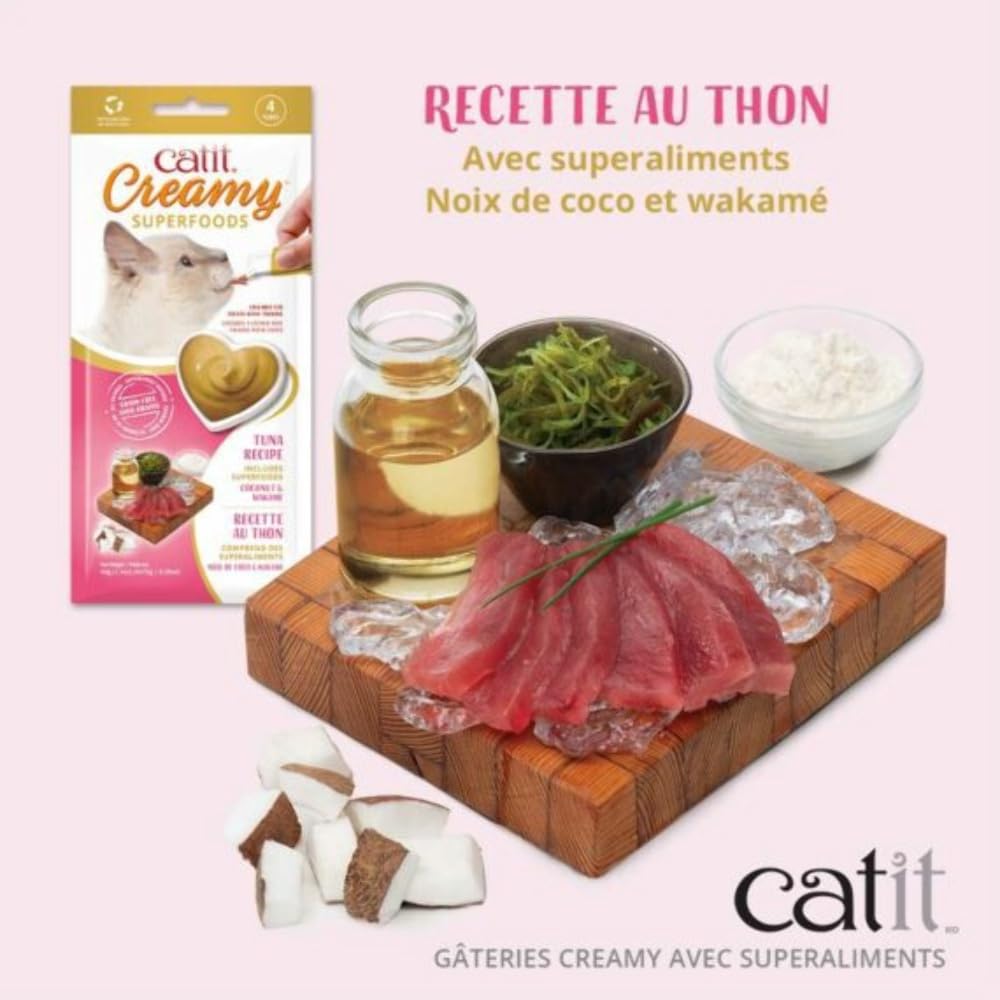catit-creamy-superfood-p-te-l-cher-pour-chat-8-x-10-g-poulet-agneau-saumon-thon image 8