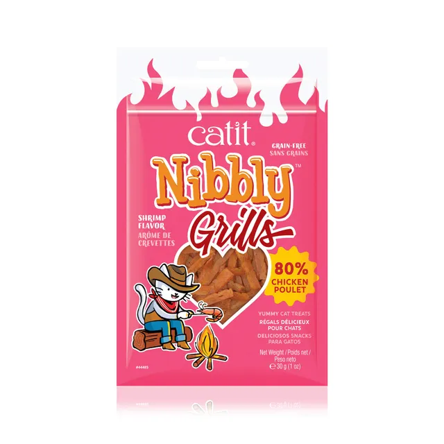 catit-nibbly-grills-lamelles-m-cher-poulet-et-crevettes-pour-chat-30-g image 1